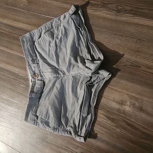Gray cargo shorts